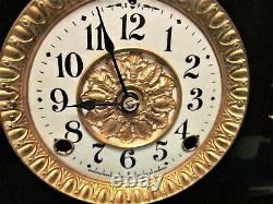 Seth Thomas Fancy Black Adamantine Mantle Clock
