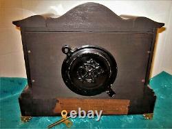 Seth Thomas Fancy Black Adamantine Mantle Clock