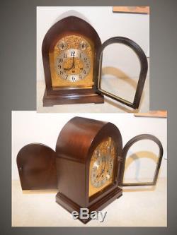Seth Thomas Fully Restored Antique Westminster Chime Clock 72-1921 In Mahogany