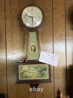 Seth Thomas GEORGE WASHINGTON Banjo Clock