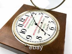 Seth Thomas Gallery Clock Winchester Store Advertising 1935 Oak with KEY & BOB