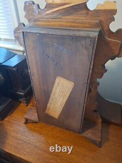 Seth Thomas Gingerbread Kitchen Parlor Mantel Table Shelf Clock Running With Key