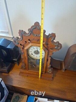 Seth Thomas Gingerbread Kitchen Parlor Mantel Table Shelf Clock Running With Key