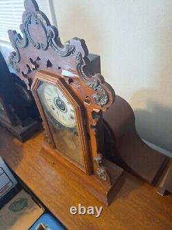 Seth Thomas Gingerbread Kitchen Parlor Mantel Table Shelf Clock Running With Key