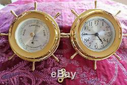 Seth Thomas Helmsman #1008 Nautical Ship Bell Clock 1508 Barometer