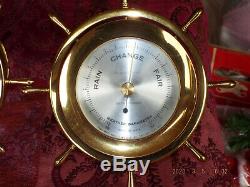 Seth Thomas Helmsman #1008 Nautical Ship Bell Clock 1508 Barometer