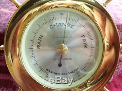 Seth Thomas Helmsman #1008 Nautical Ship Bell Clock 1508 Barometer