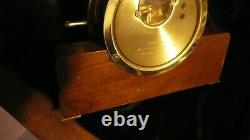 Seth Thomas Helmsman 1602 Ship Wheel Clock E537-001 Wood Brass No Key TO SERVICE