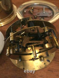 Seth Thomas'Helmsman B' Brass Ship's Clock with Ornate Stand
