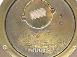 Seth Thomas Helmsman Brass Case Key Wind Ships Bell Clock E527-001 w Stand AS IS