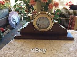 Seth Thomas Helmsman Brass Ship's Clock Seven Jewels For Repair Or Parts