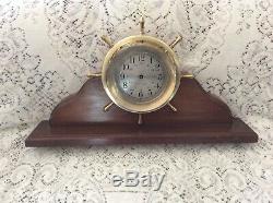 Seth Thomas Helmsman Brass Ship's Clock Seven Jewels For Repair Or Parts