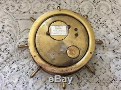 Seth Thomas Helmsman Brass Ship's Clock Seven Jewels For Repair Or Parts