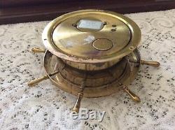 Seth Thomas Helmsman Brass Ship's Clock Seven Jewels For Repair Or Parts