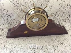 Seth Thomas Helmsman Brass Ship's Clock Seven Jewels For Repair Or Parts