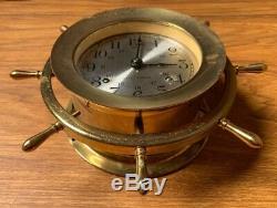 Seth Thomas Helmsman Brass Ships Bell Clock With 7 Jewel Movement