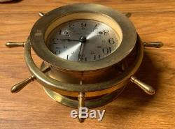 Seth Thomas Helmsman Brass Ships Bell Clock With 7 Jewel Movement