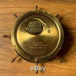 Seth Thomas Helmsman Brass Ships Bell Clock With 7 Jewel Movement