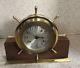 Seth Thomas Helmsman Brass Ships Bell Clock With 7 Jewel Movement With Base