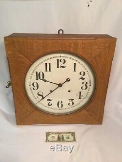 Seth Thomas Hudson 1920s Hanging 30 Day Run Antique Clock Solid Wood Runs A-1