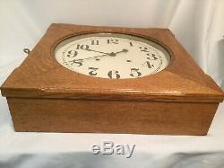 Seth Thomas Hudson 1920s Hanging 30 Day Run Antique Clock Solid Wood Runs A-1