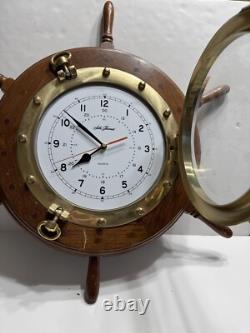 Seth Thomas Hyannis Ship's Wheel Wall Clock Model #1068