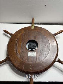 Seth Thomas Hyannis Ship's Wheel Wall Clock Model #1068