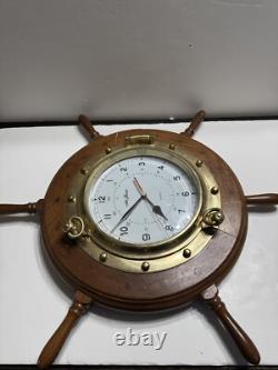 Seth Thomas Hyannis Ship's Wheel Wall Clock Model #1068