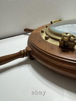 Seth Thomas Hyannis Ship's Wheel Wall Clock Model #1068
