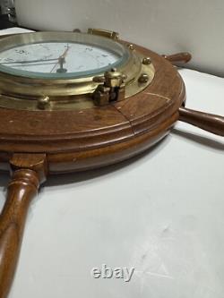 Seth Thomas Hyannis Ship's Wheel Wall Clock Model #1068