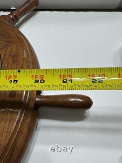 Seth Thomas Hyannis Ship's Wheel Wall Clock Model #1068