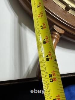 Seth Thomas Hyannis Ship's Wheel Wall Clock Model #1068