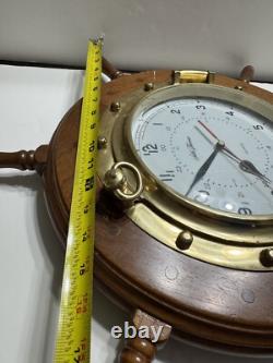 Seth Thomas Hyannis Ship's Wheel Wall Clock Model #1068