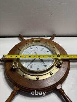 Seth Thomas Hyannis Ship's Wheel Wall Clock Model #1068