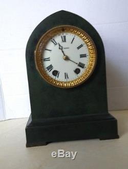 Seth Thomas Kaiser 15 day Brass cased clock with Original patina finish