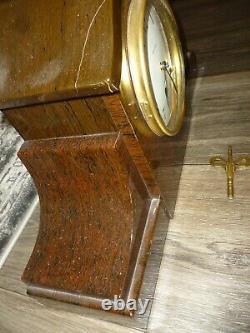 Seth Thomas Mahogany Antique Mantel Clock Original Movement Chime & Key