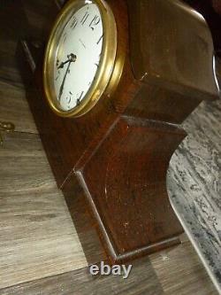 Seth Thomas Mahogany Antique Mantel Clock Original Movement Chime & Key