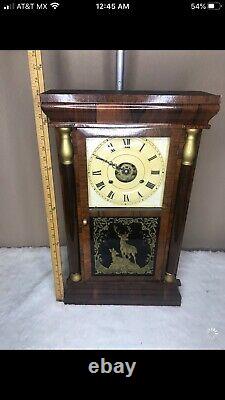 Seth Thomas Mantel Pendulum String Weight Driven Clock Antique not working