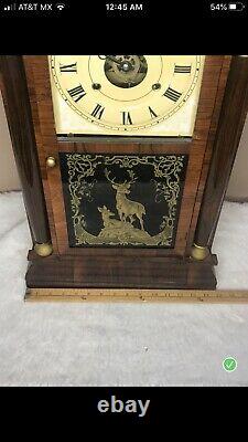 Seth Thomas Mantel Pendulum String Weight Driven Clock Antique not working