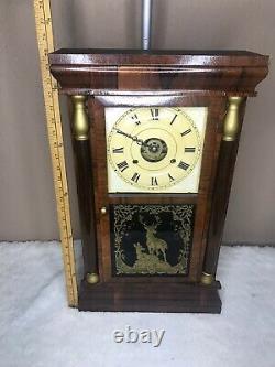 Seth Thomas Mantel Pendulum String Weight Driven Clock Antique not working