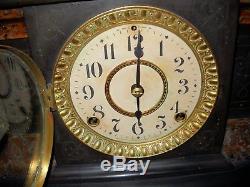 Seth Thomas Mantle Clock Art Noveau Adamantine 8-day w key early 1900s