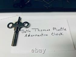 Seth Thomas Mantle Faux Marble Adarmantine Mantle Clock Works
