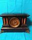 Seth Thomas Mantle Shelf Clock, Fancy Lion Heads With 4 Columns