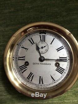 Seth Thomas Maritime Ships Clock, Rare Double Wind. Working