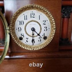 Seth Thomas Marken Golden Oak Adamantine Mantle Clock