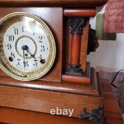 Seth Thomas Marken Golden Oak Adamantine Mantle Clock