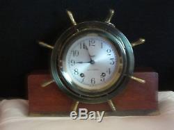 Seth Thomas Mayflower 3 Ships Bell Clock