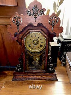 Seth Thomas Metals No. 1 Antique Eastlake Parlor/Kitchen/Mantel Clock