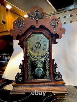 Seth Thomas Metals No. 1 Antique Eastlake Parlor/Kitchen/Mantel Clock