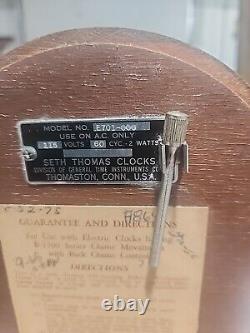 Seth Thomas Model No. E701-000 Electric Mantle Clock Running GC